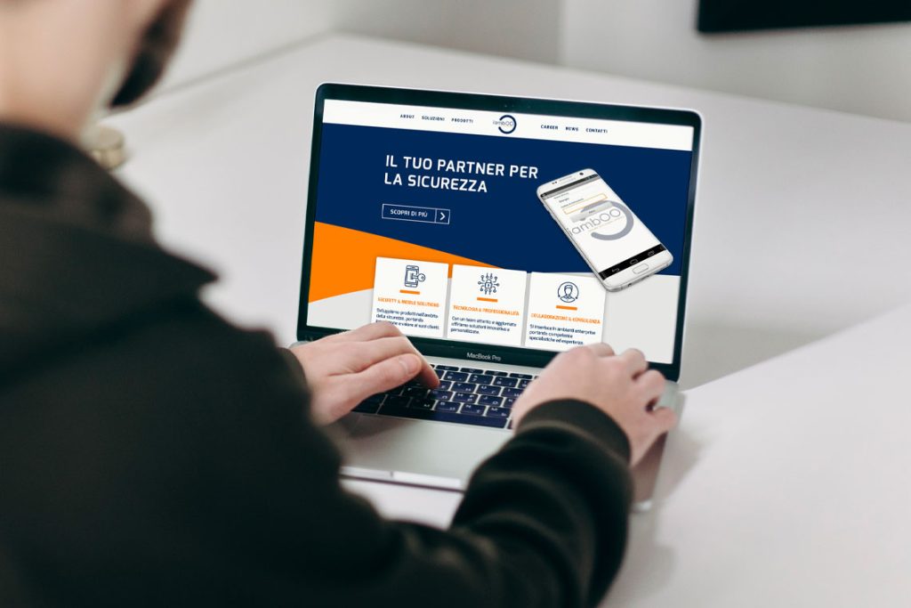 portfolio-1-iamboo-alessia-curcio-UI-UX-designer user showcase the website on a macbook