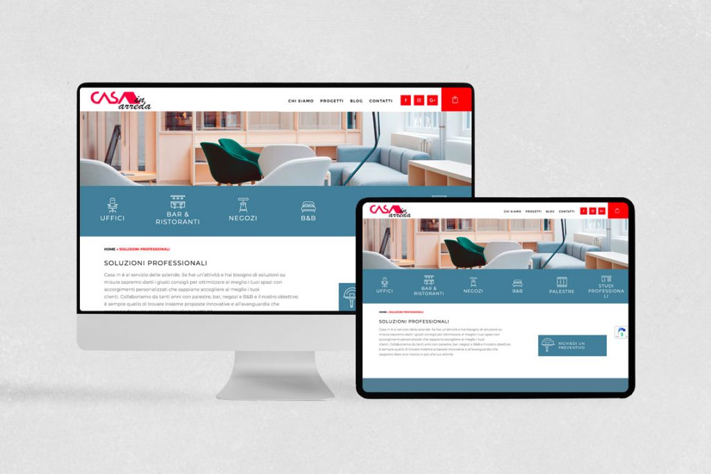 portfolio-3-casa-in-arreda-alessia-curcio-UI-UX-designer Website mockup on computer and tablet