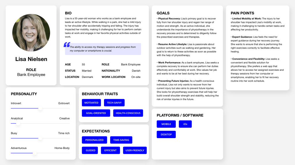 portfolio-physio-app-user-persona-alessia-curcio-UI-UX-designer physio app user persona